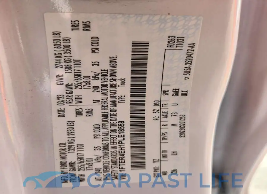 1FTER4EH1PLE18559# 13
