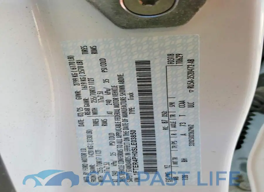 1FTER4PH0SLE03850# 12
