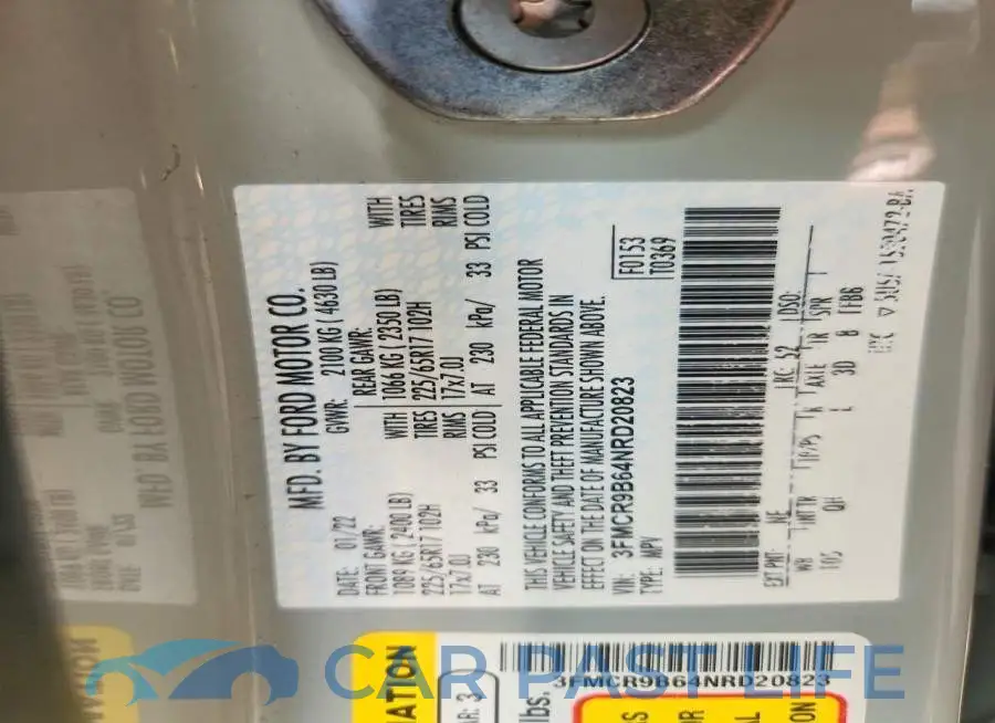 3FMCR9B64NRD20823# 12
