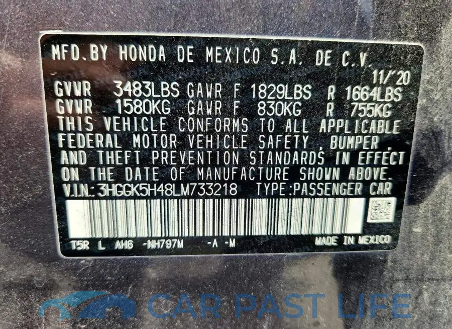 3HGGK5H48LM733218# 12