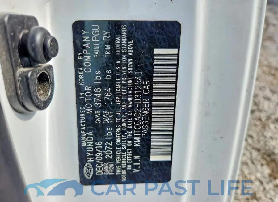 KMHTC6AD2HU312541# 12