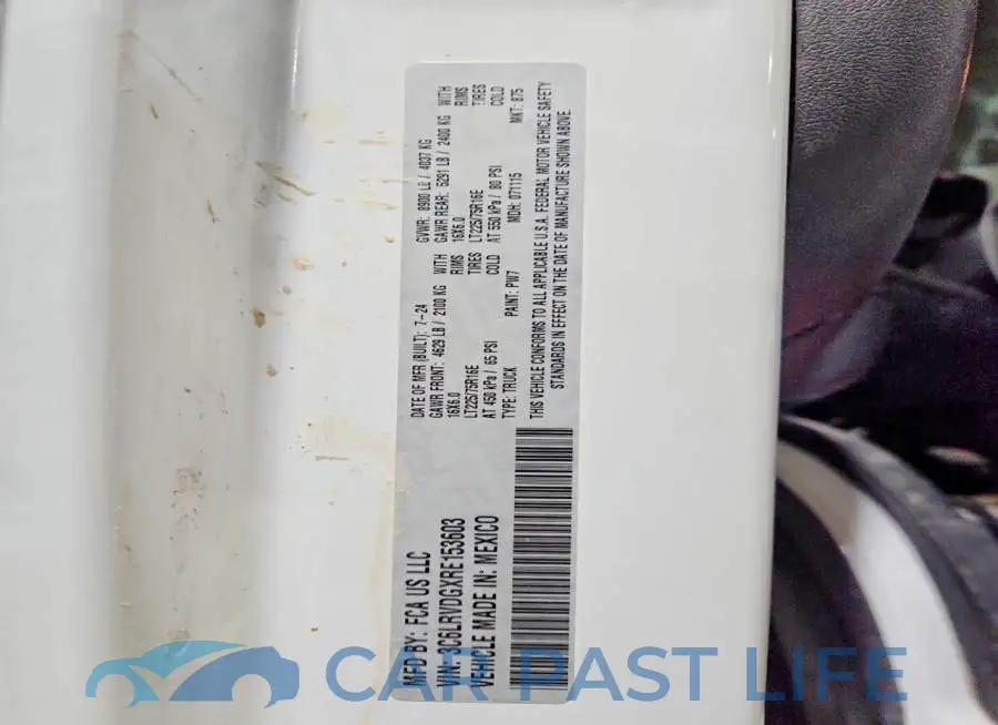 3C6LRVDGXRE153603# 14