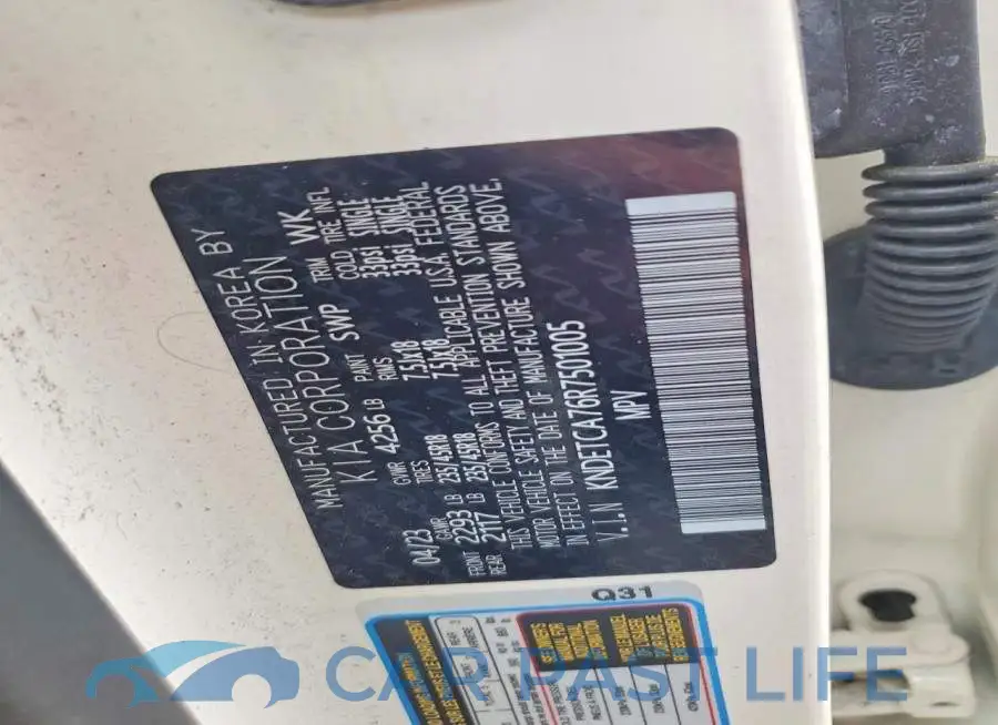 KNDETCA76R7501005# 11
