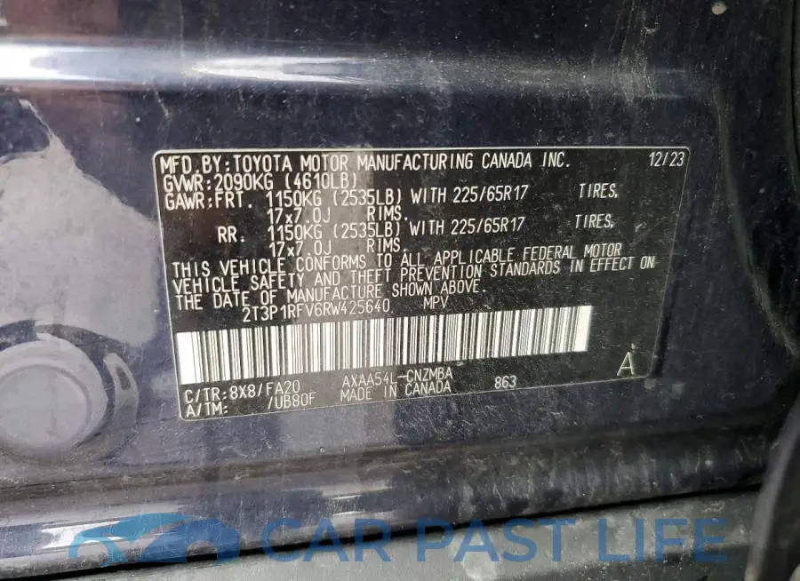 2T3P1RFV6RW425640# 13
