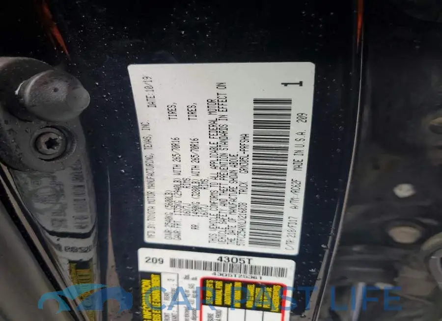5TFCZ5ANXLX216038# 12