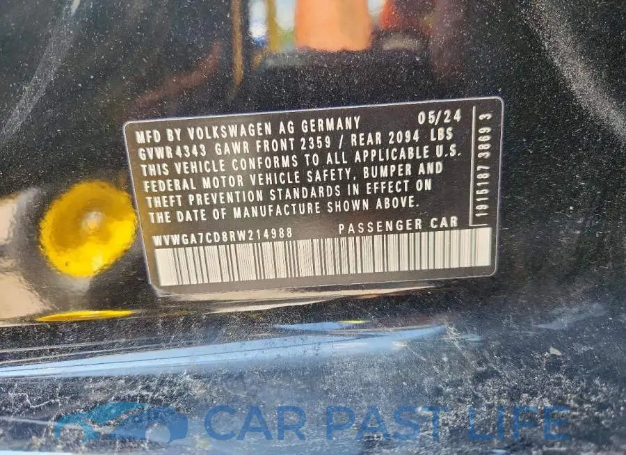 WVWGA7CD8RW214988# 12