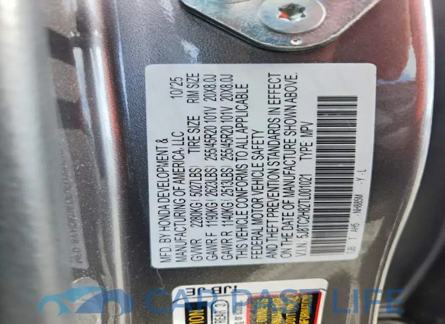 5J8TC2H82TL001021# 13