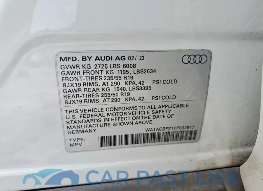 WA1ACBFZ1PP032917# 13