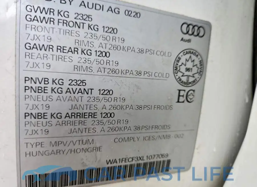 WA1FECF3XL1077059# 14