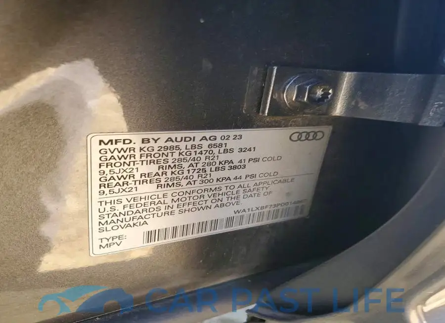 WA1LXBF73PD014867# 12