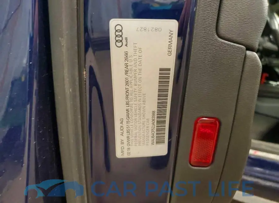 WAUB4CF52JA083988# 12