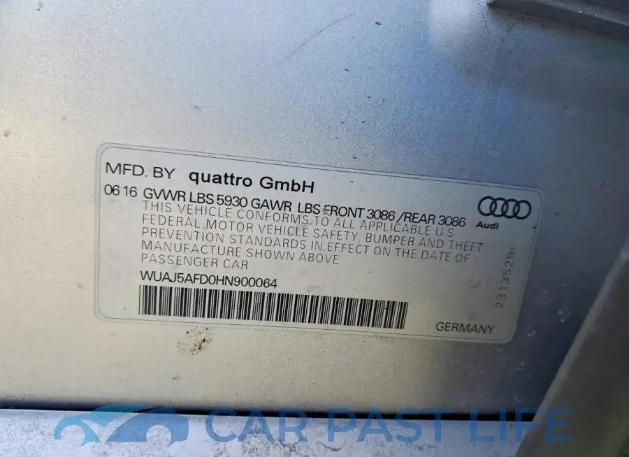 WUAJ5AFD0HN900064# 12