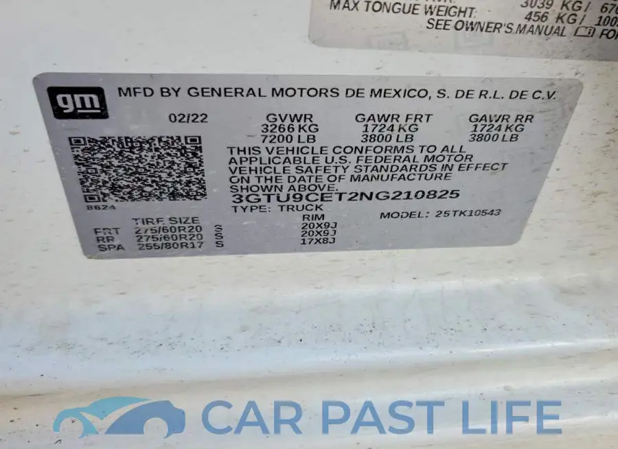 3GTU9CET2NG210825# 12