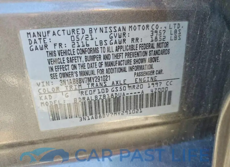 3N1AB8BV7MY291021# 12