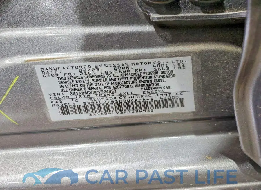 3N1AB8CV3PY234933# 12