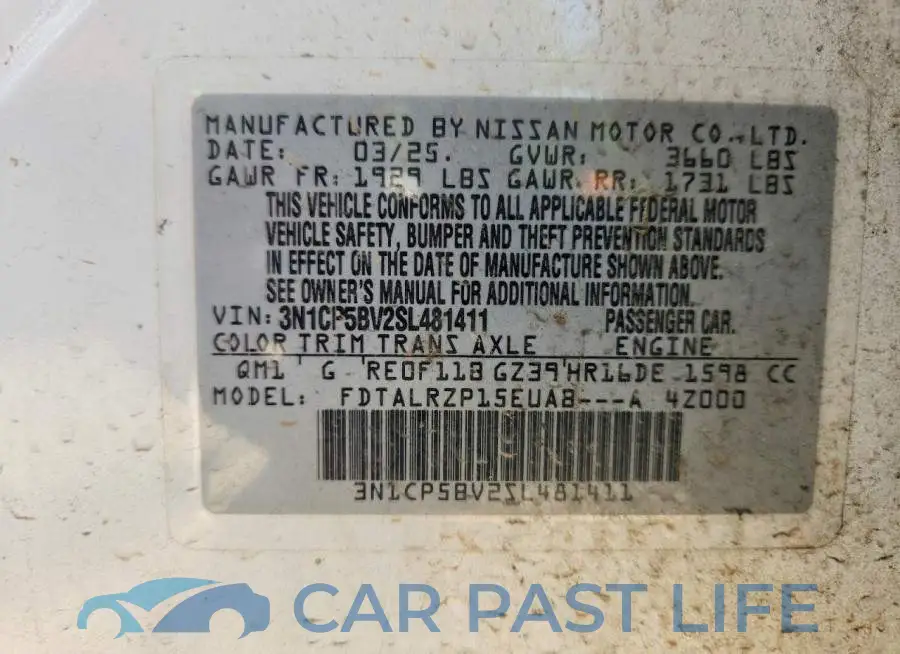 3N1CP5BV2SL481411# 13