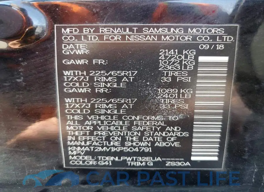 KNMAT2MV1KP504791# 13