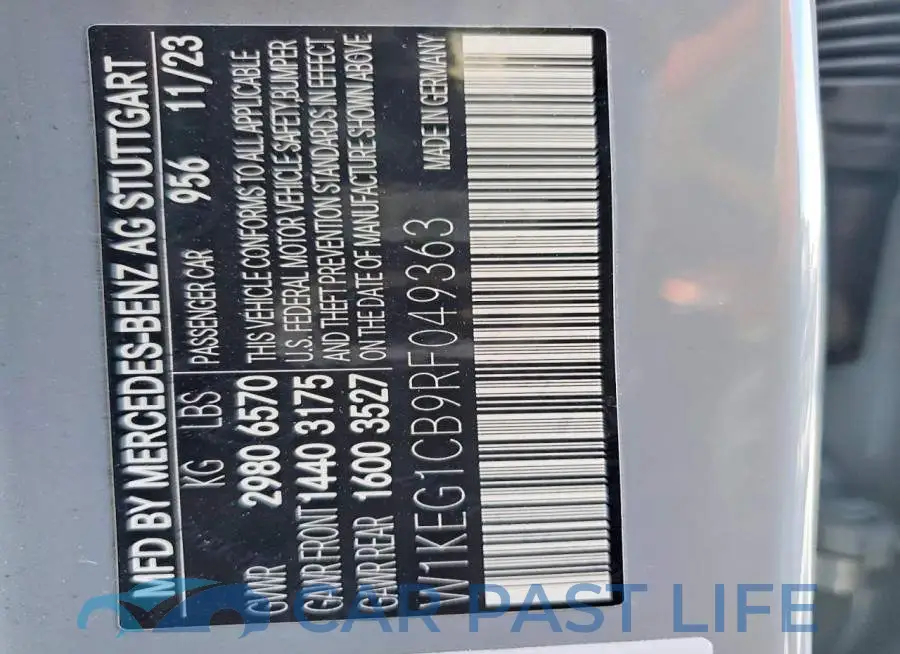 W1KEG1CB9RF049363# 13