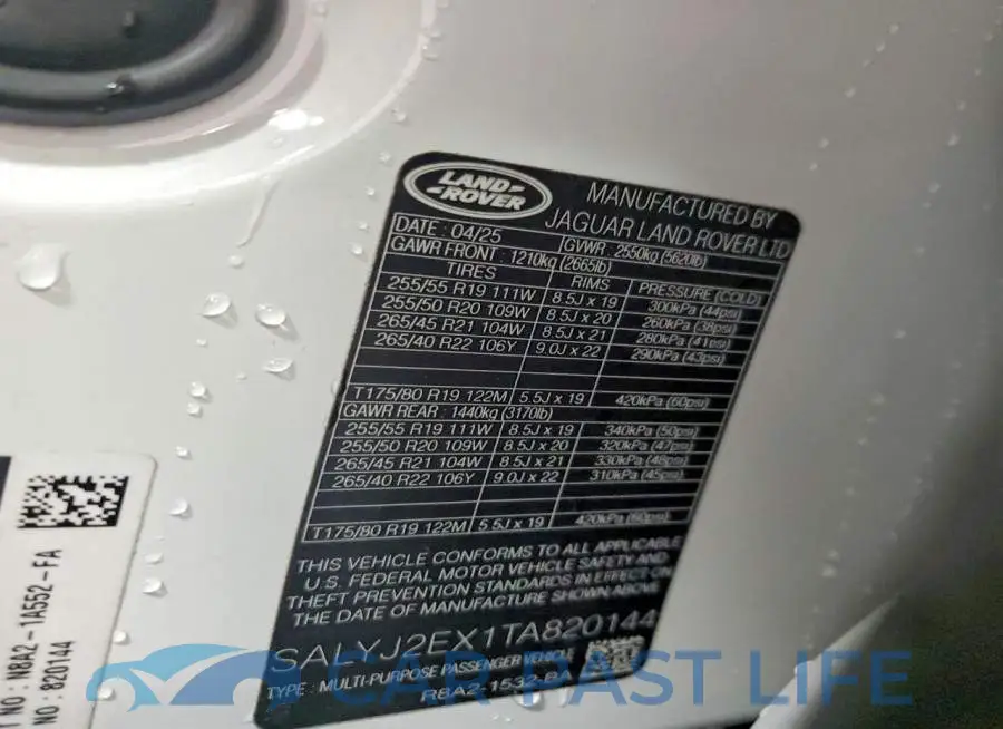 SALYJ2EX1TA820144# 12