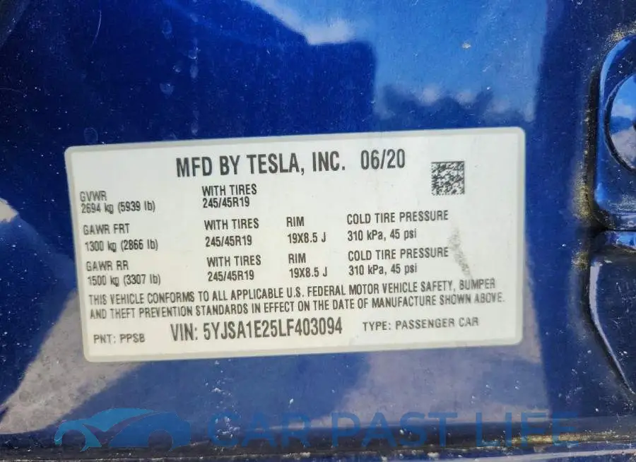 5YJSA1E25LF403094# 12