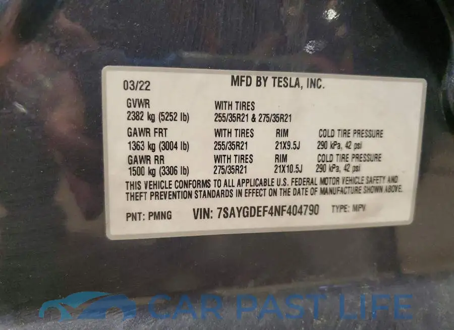 7SAYGDEF4NF404790# 13