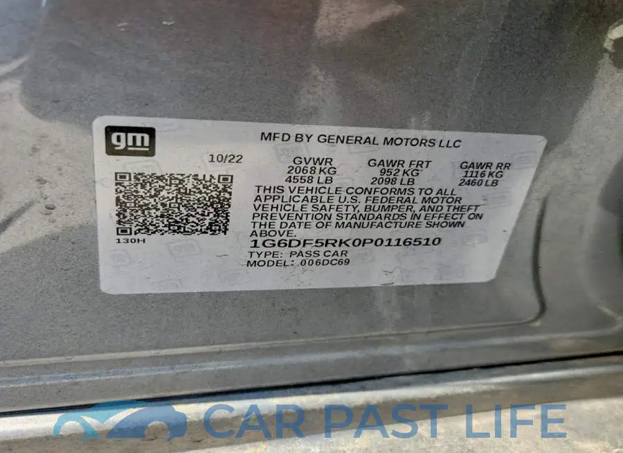 1G6DF5RK0P0116510# 12