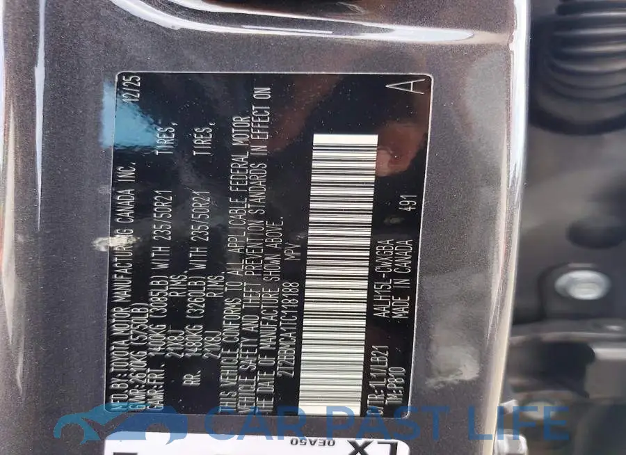 2T2BBMCA1TC118188# 12