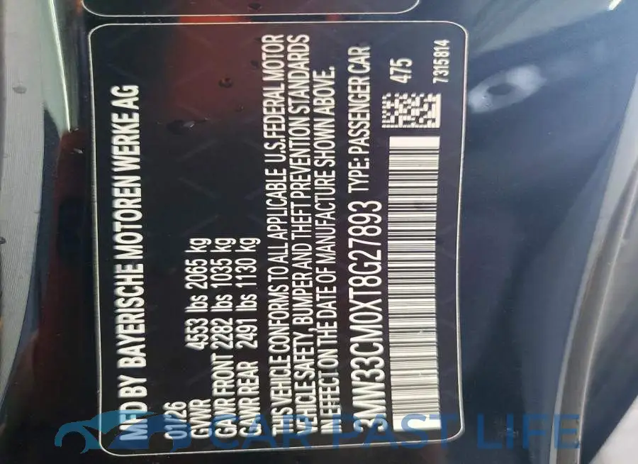 3MW33CM0XT8G27893# 12