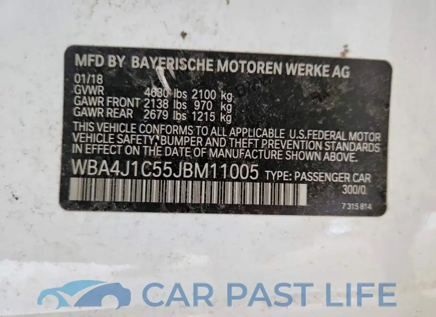WBA4J1C55JBM11005# 12