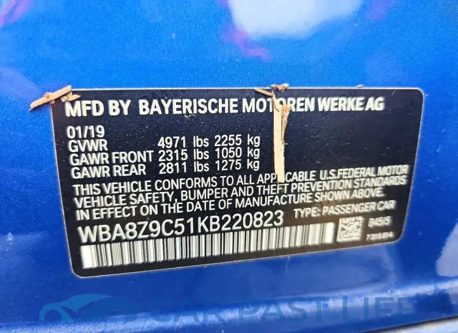 WBA8Z9C51KB220823# 12