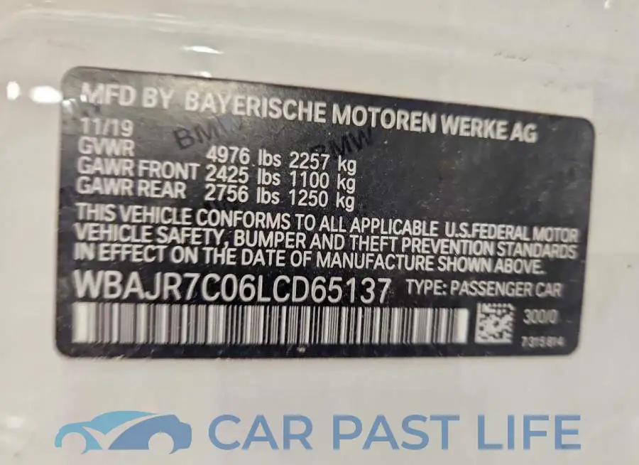 WBAJR7C06LCD65137# 12