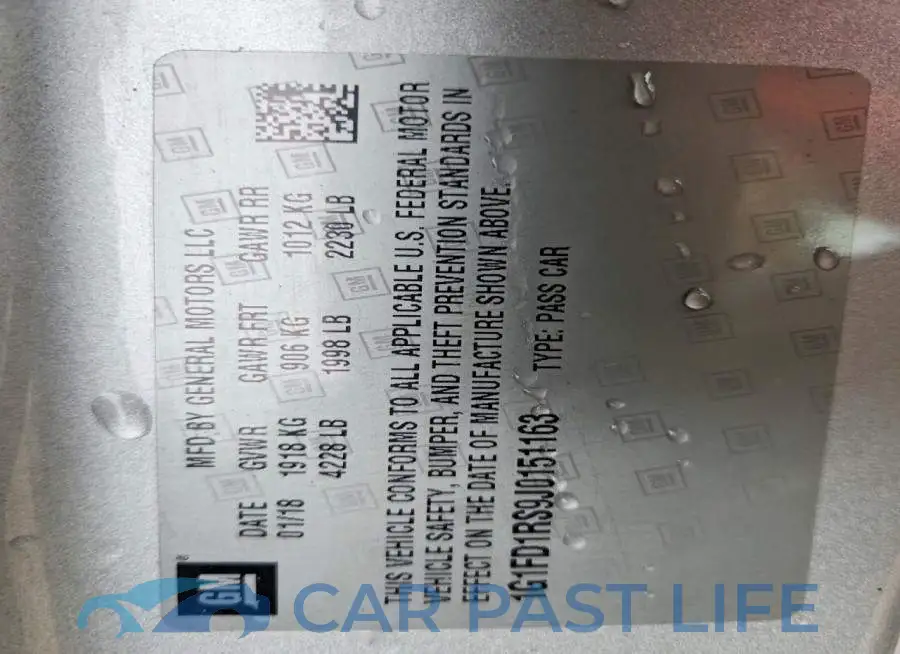 1G1FD1RS9J0151163# 12
