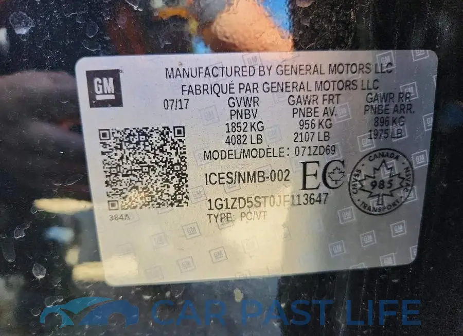 1G1ZD5ST0JF113647# 12