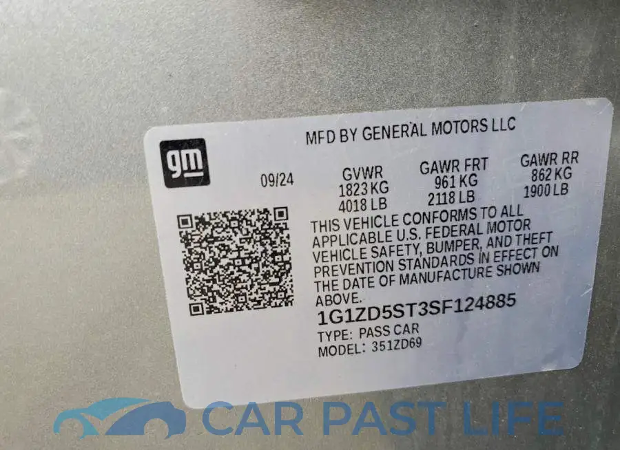 1G1ZD5ST3SF124885# 13