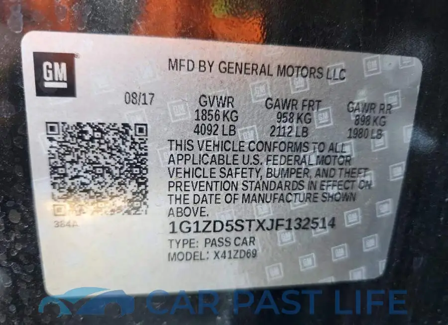 1G1ZD5STXJF132514# 12