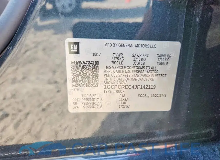 1GCPCREC4JF142119# 12