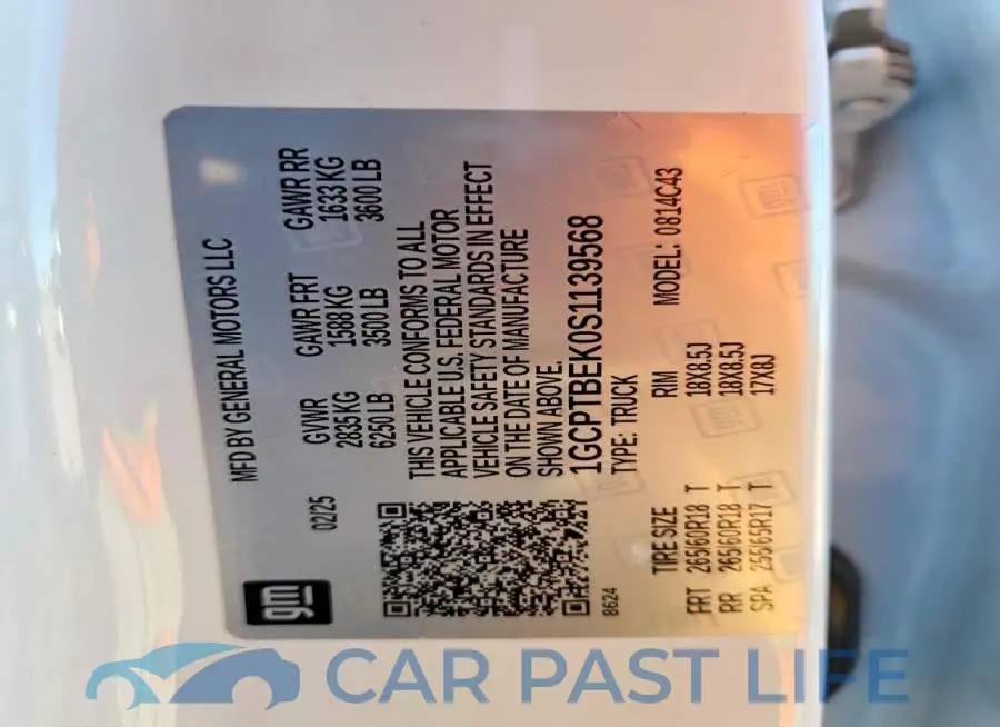 1GCPTBEK0S1139568# 12