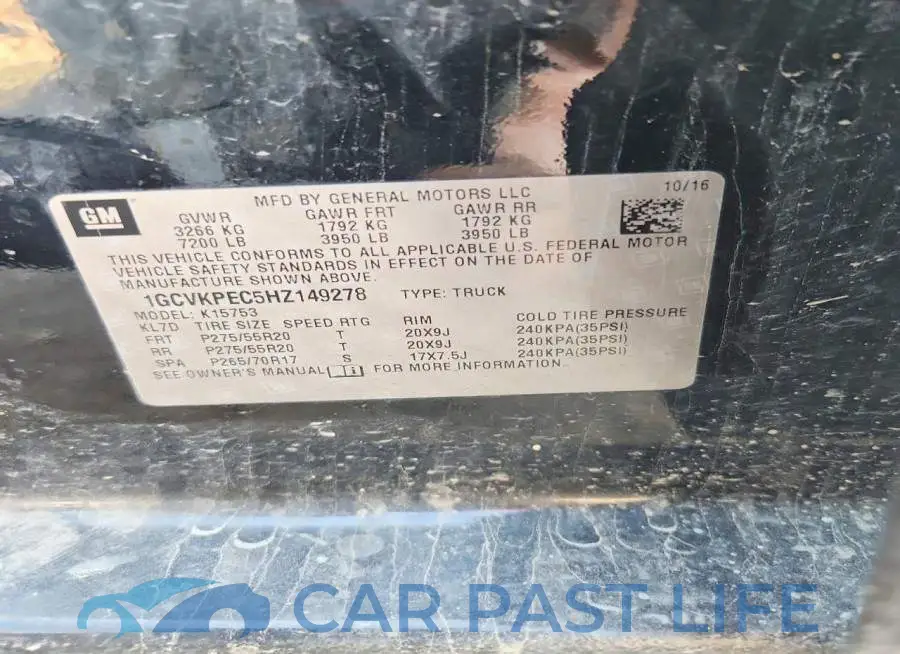 1GCVKPEC5HZ149278# 11