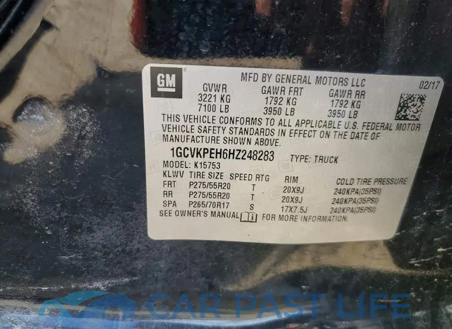1GCVKPEH6HZ248283# 12