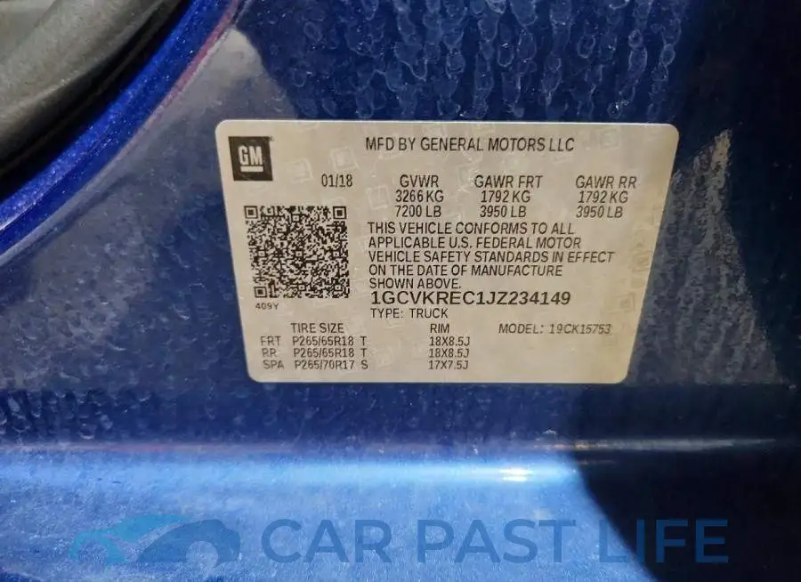 1GCVKREC1JZ234149# 12