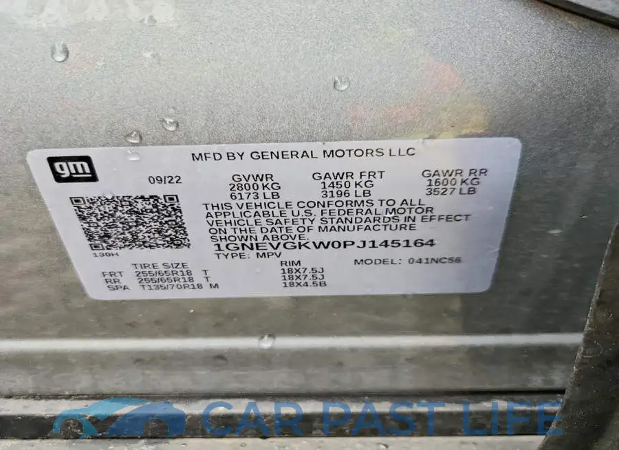 1GNEVGKW0PJ145164# 12