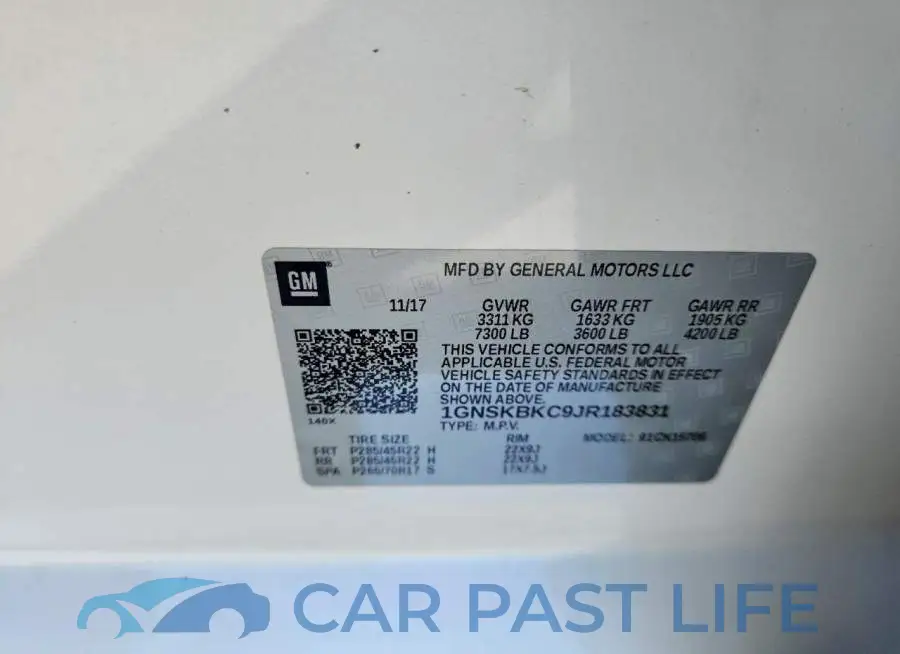 1GNSKBKC9JR183831# 13