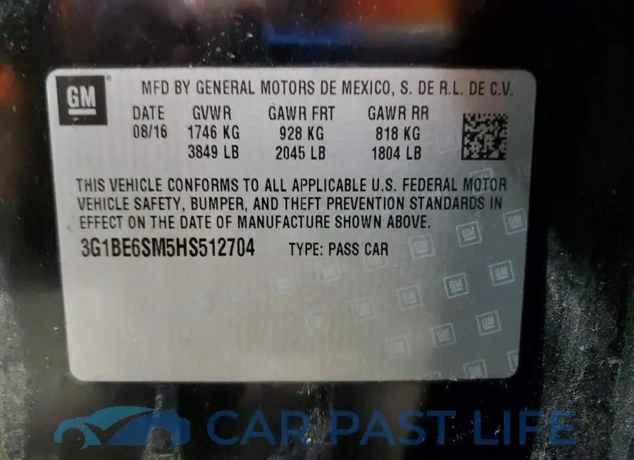 3G1BE6SM5HS512704# 12