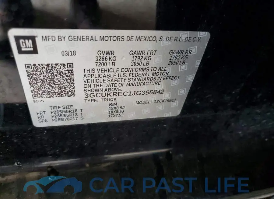 3GCUKREC1JG355842# 12