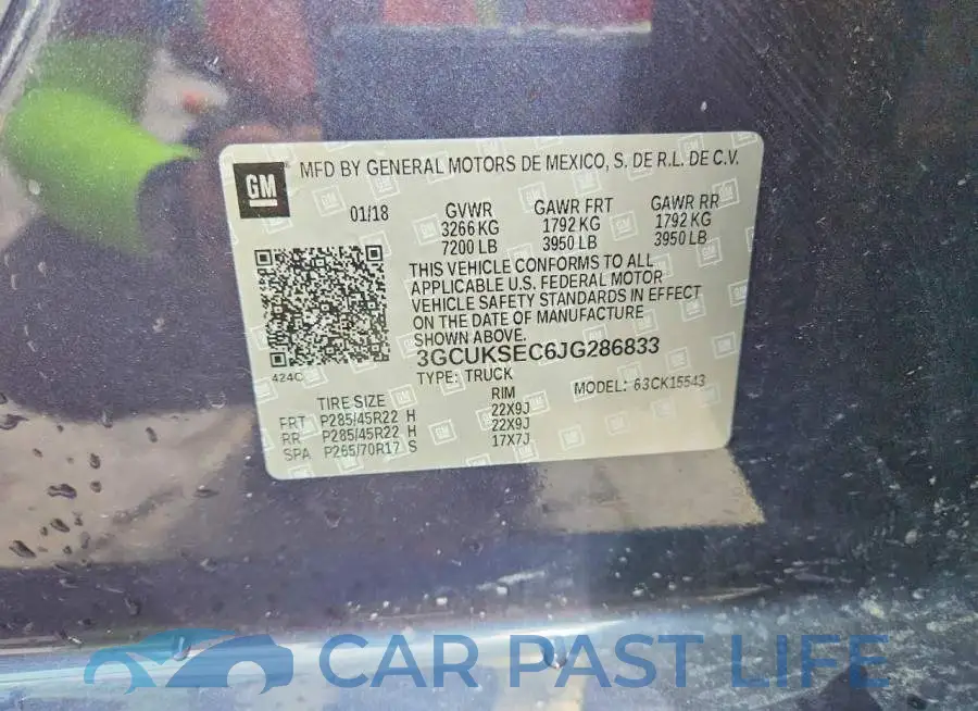 3GCUKSEC6JG286833# 13