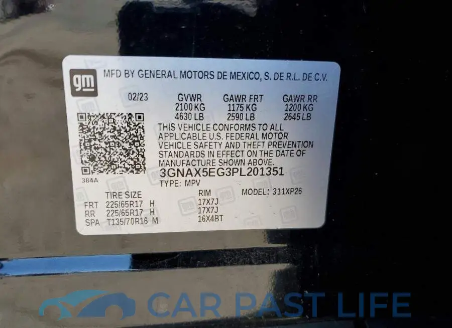 3GNAX5EG3PL201351# 13