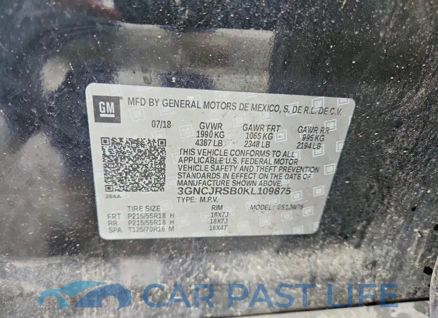 3GNCJRSB0KL109875# 13