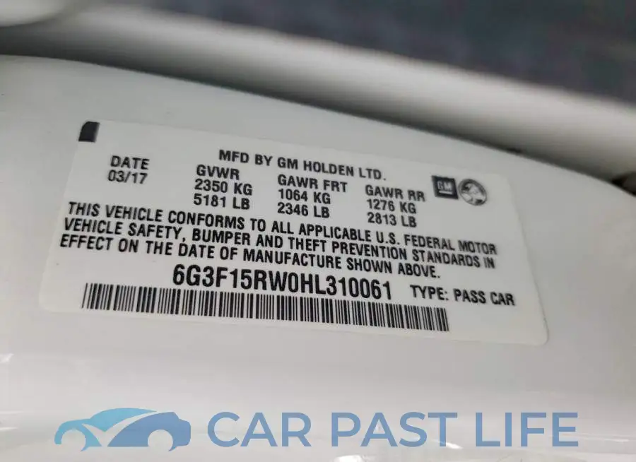 6G3F15RW0HL310061# 12