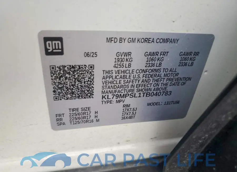 KL79MPSL1TB040783# 13