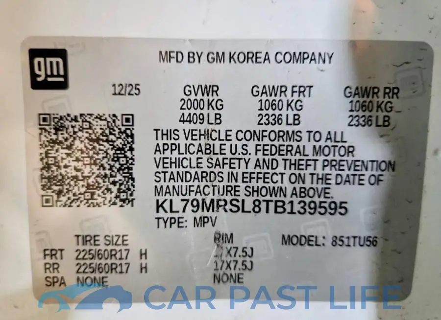 KL79MRSL8TB139595# 13